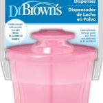 Dr. Brown's Baby Milk Powder Dispenser with Snap-On Lid for On-the-Go Feedings, Pink x3