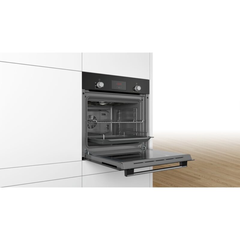 Bosch HHF113BA0B Series 2 Built-In Electric Single Oven, Black, A Rated - Image 2