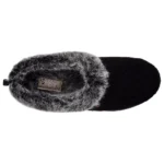 Skechers Womens Wide Fit Slippers Ice Angel Memory Foam Black - Image 3
